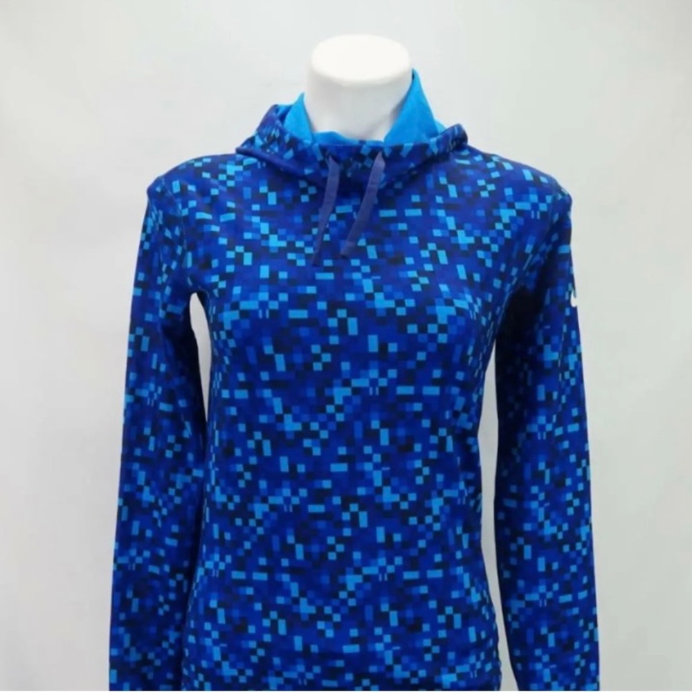 Nike Blue Pixel Pattern Women's Hoodie